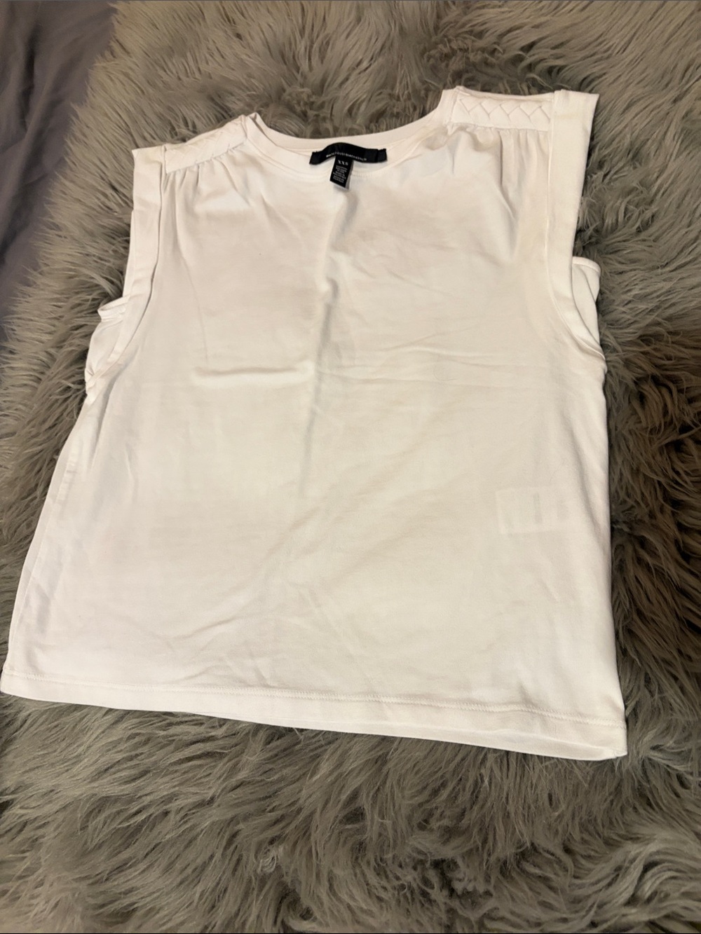 White House Black Market  White Sleeveless Tank Top